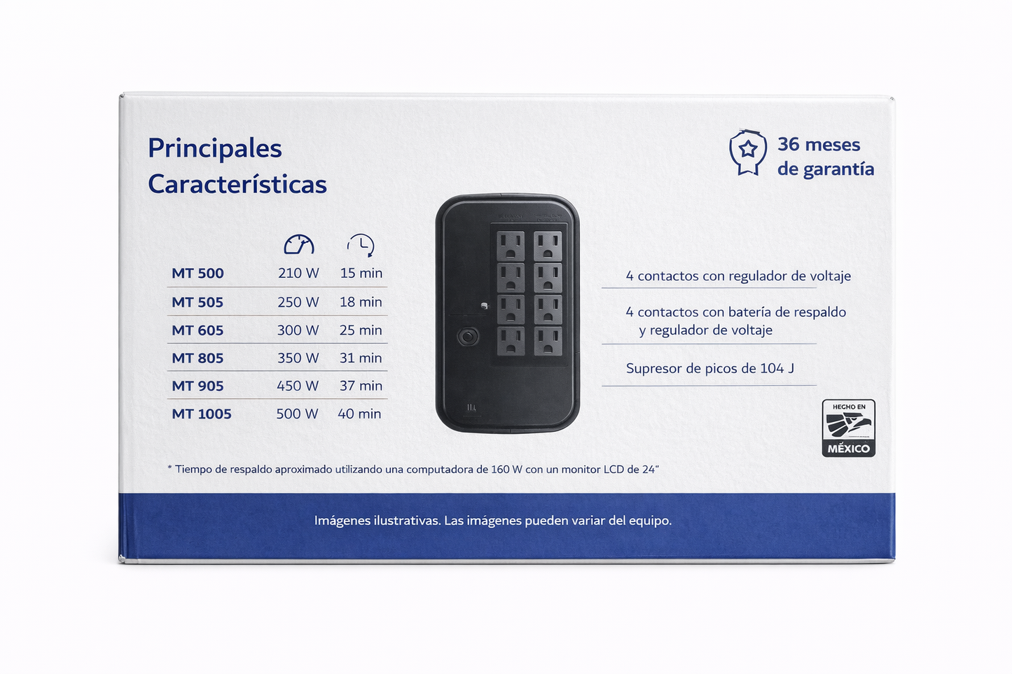 Nuevo No-Break Complet MT505 - Nuevo 2026, con 1 Año Garantía