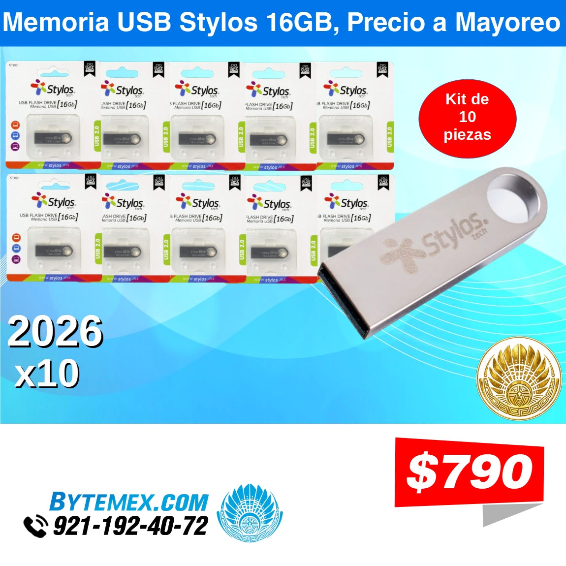 ¡Memorias USB Baratas al Mayoreo desde 10 Piezas!