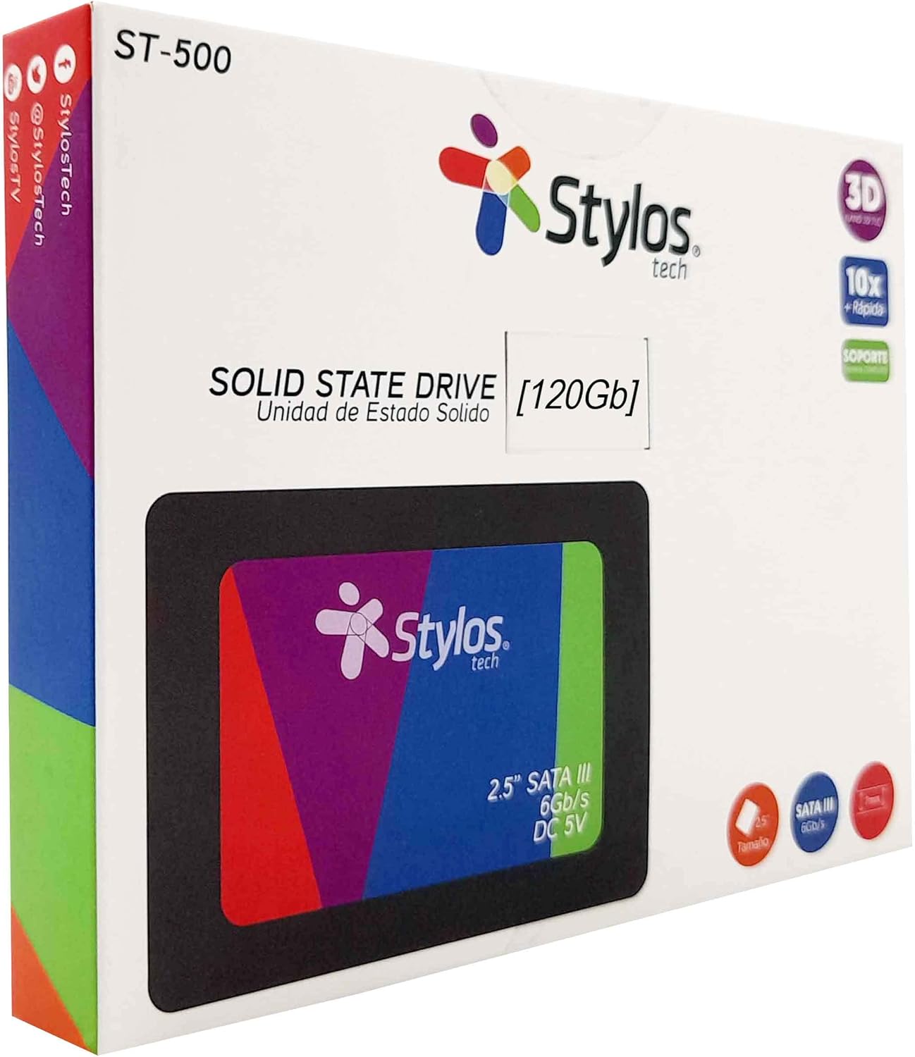 SSD 120GB Marca: STYLOS - Nuevo 2026, Con Garantia de 1 Año
