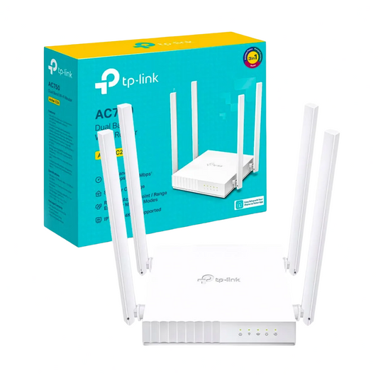 TP-Link Archer C24 Router Wi-Fi de Banda Dual AC750 Color Blanco – Nuevo 2026, con 1 Año Garantía