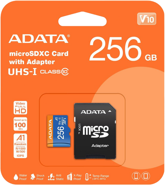 MicroSD Adata 256GB - Nuevo 2026, con Garantía 1 Año