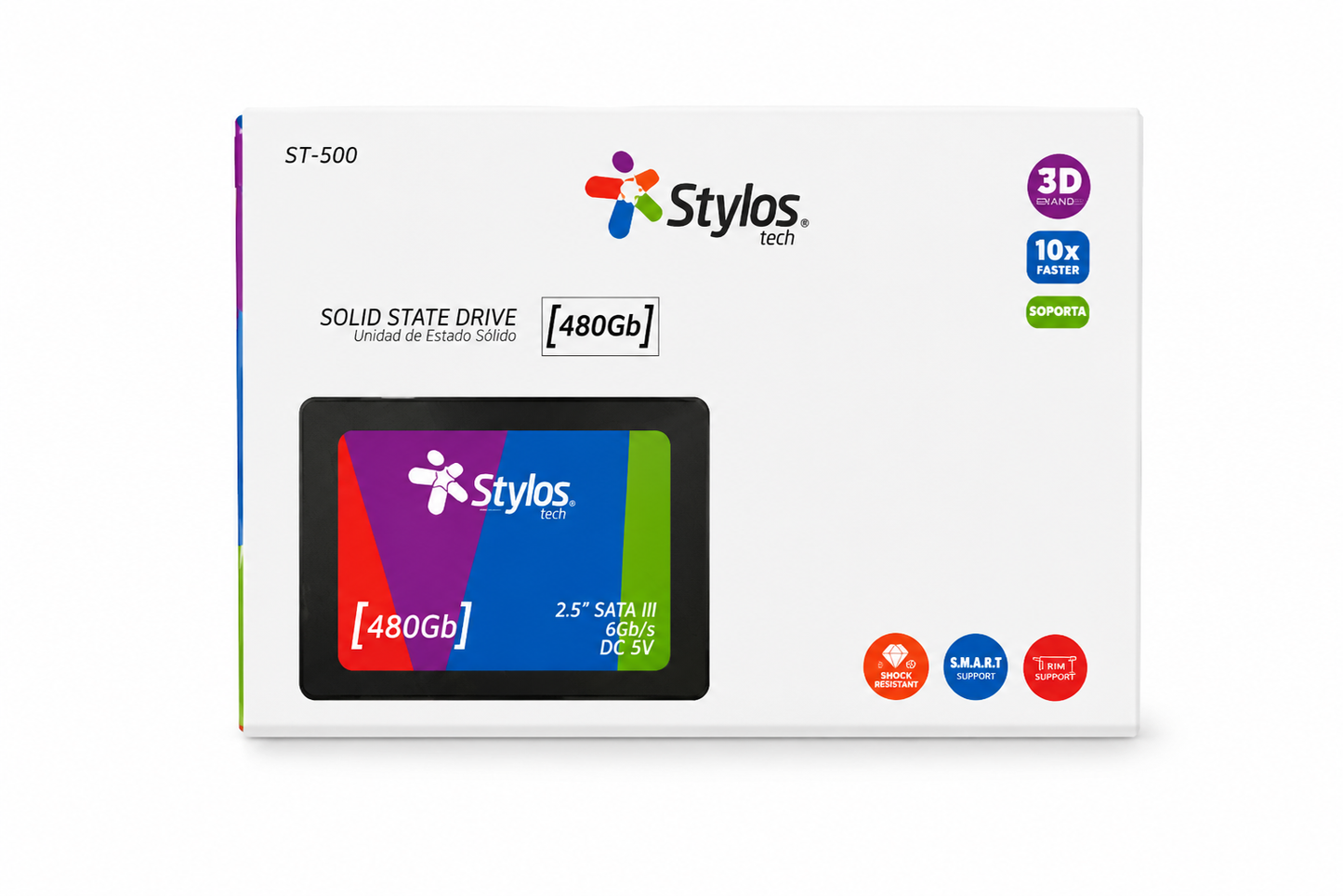 SSD STYLOS 480GB - Nuevo 2026, Con Garantía 1 Año