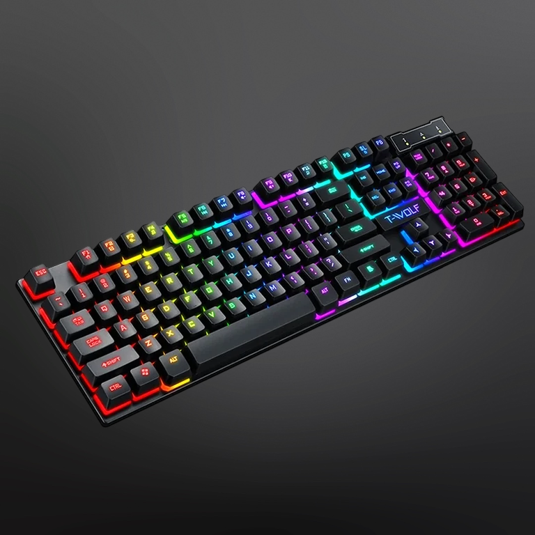 Teclado Gaming TF20 Rainbow Backlit Keyboard - Nuevo 2026, con 1 Año Garantía