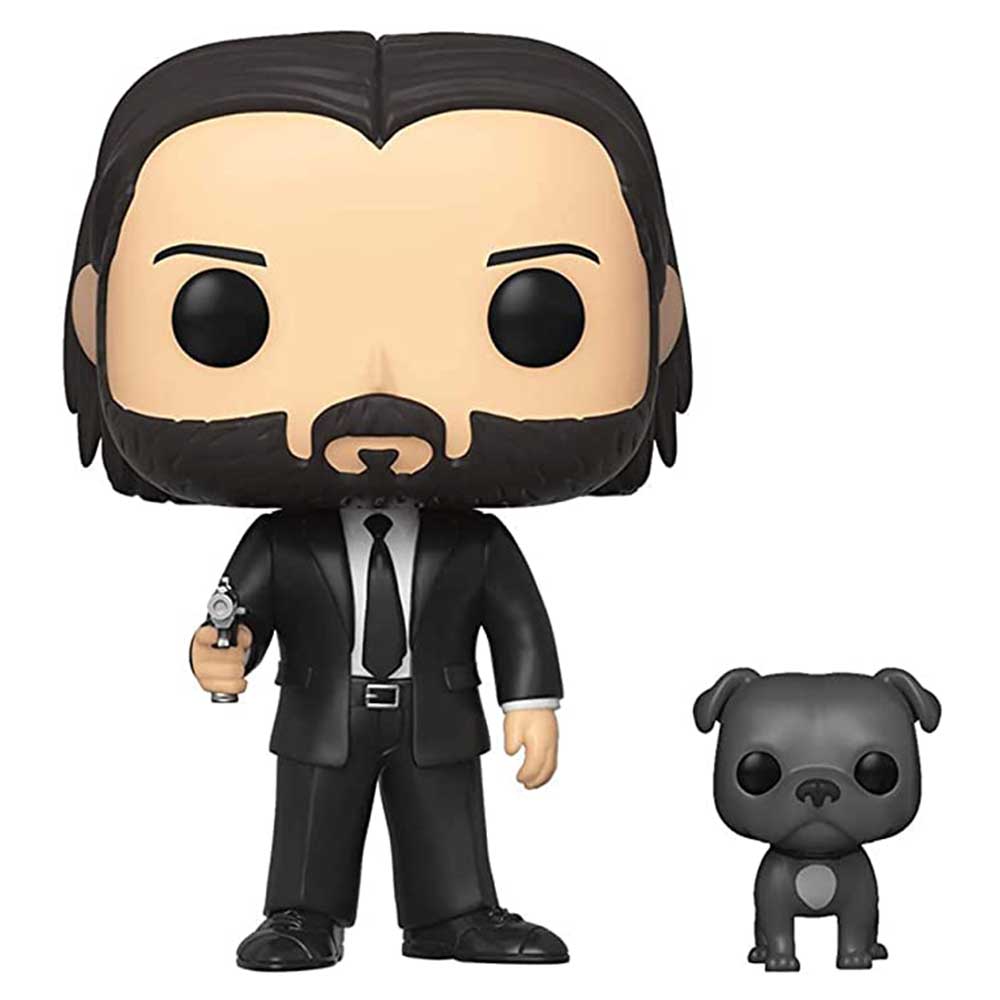 ¡Funko Pop! Movies: John Wick - John en traje negro con su perrito