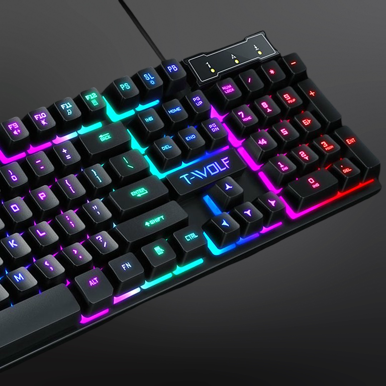 Teclado Gaming TF20 Rainbow Backlit Keyboard - Nuevo 2026, con 1 Año Garantía