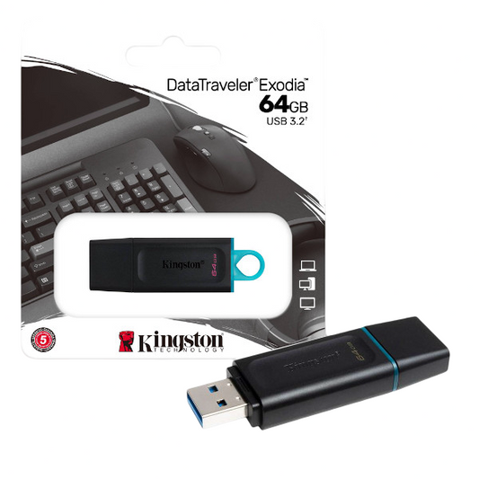 Memoria USB 64GB Kingston - Nuevo, Con Garantia