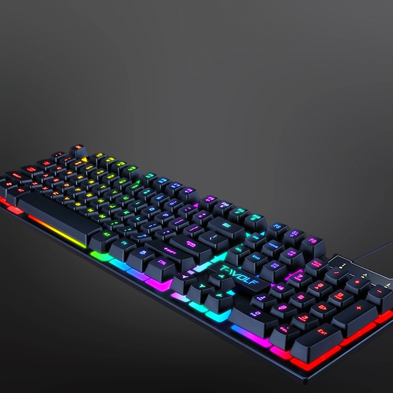 Teclado Gaming TF20 Rainbow Backlit Keyboard - Nuevo 2026, con 1 Año Garantía