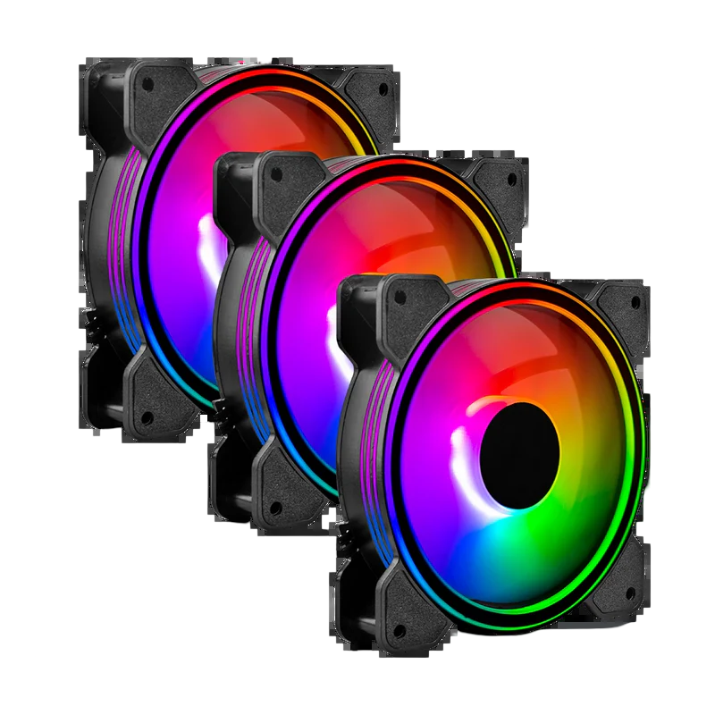 Kit de 3 Ventiladores de Aire RGB Gamer - Nuevo 2026, con Garantía 1 Año