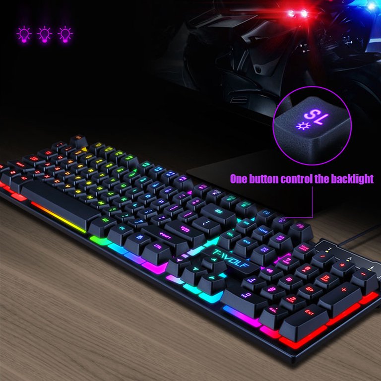 Teclado Gaming TF20 Rainbow Backlit Keyboard - Nuevo 2026, con 1 Año Garantía
