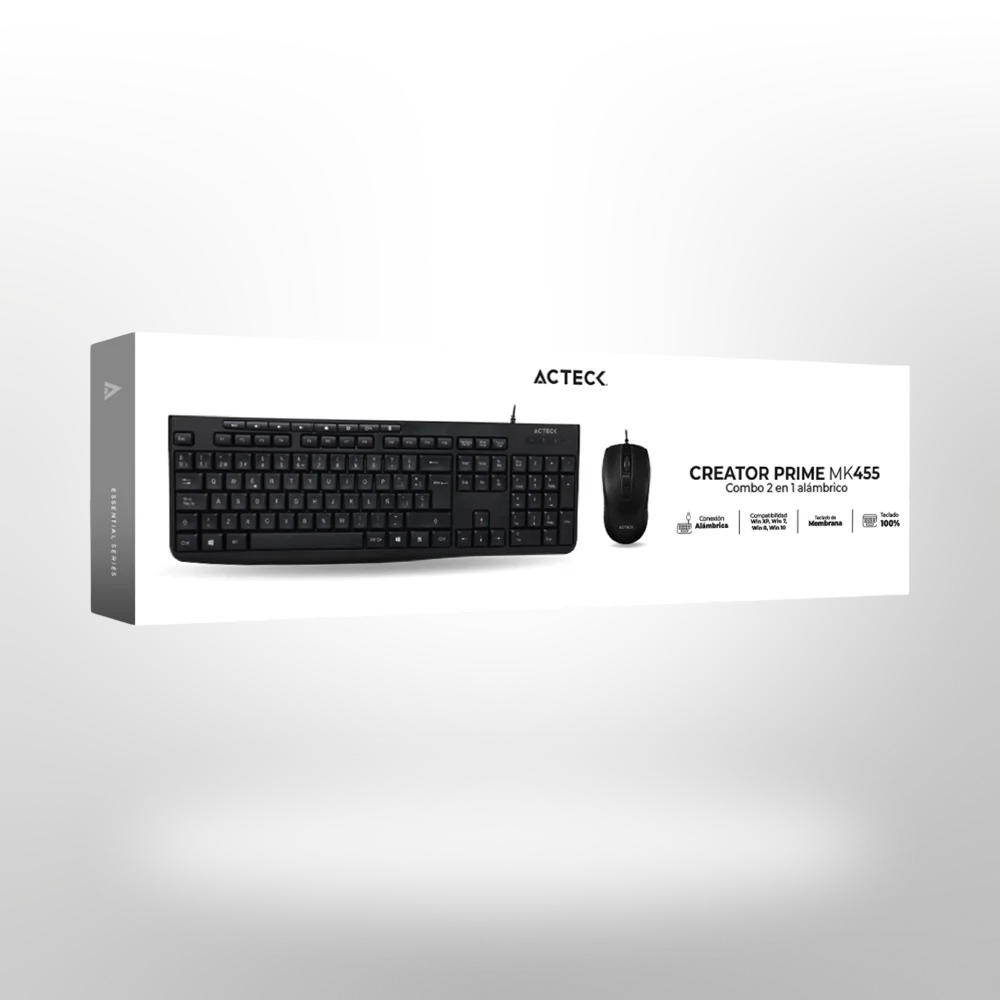 Teclado Acteck Prime MK455 - Nuevo 2026, con 1 Año de Garantía