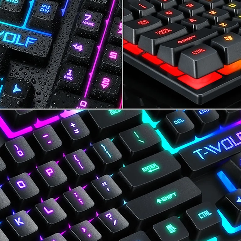 Teclado Gaming TF20 Rainbow Backlit Keyboard - Nuevo 2026, con 1 Año Garantía