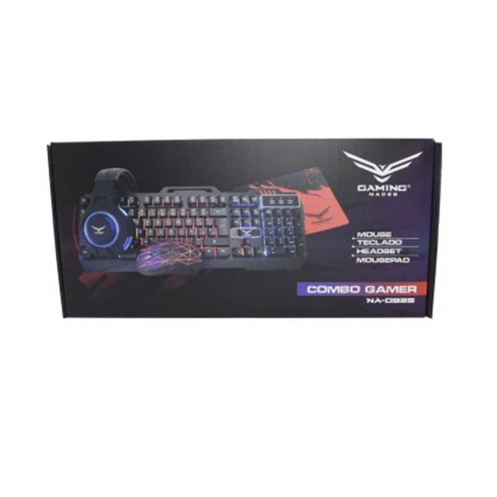 Kit Gamer Naceb, Teclado, Mouse, Audifonos y Mousepad