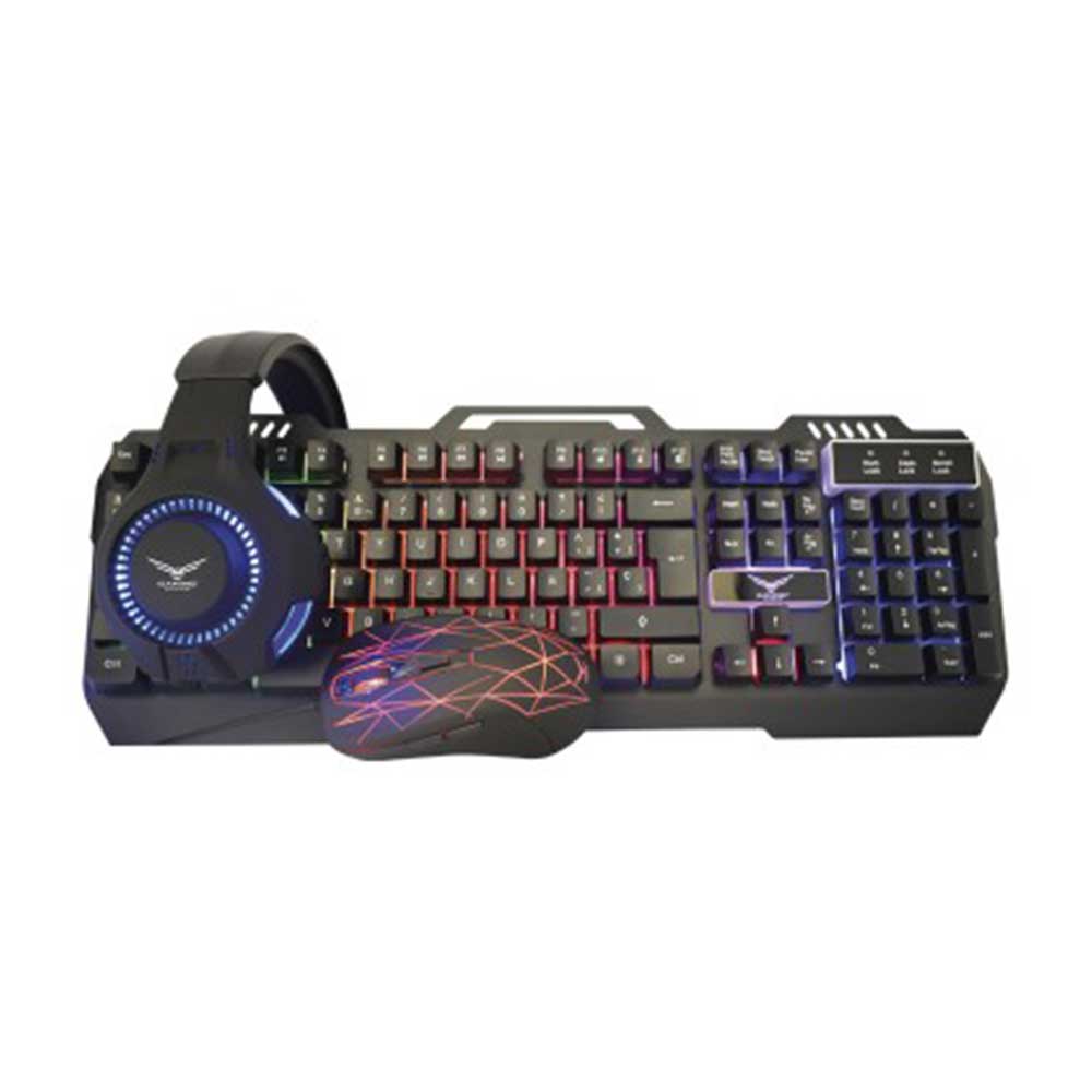 Kit Gamer Naceb, Teclado, Mouse, Audifonos y Mousepad