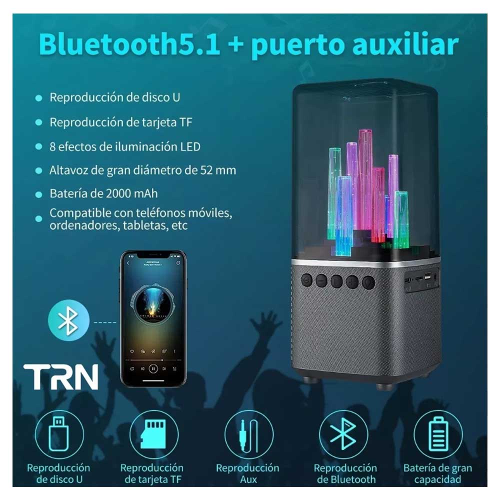 Bocinas Pc Inalambricas Bluetooth RGB