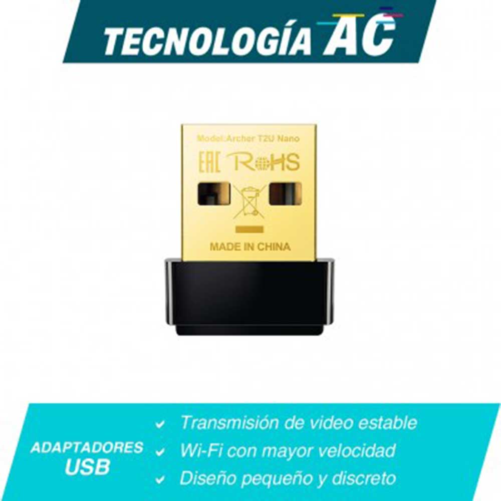 Adaptador USB Wifi 2 Bandas 5Ghz 433Mbps