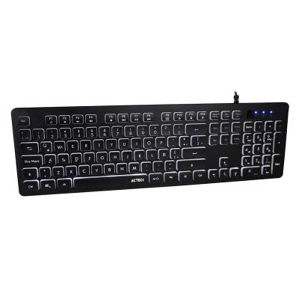 Teclado con Luz ILuminado Acteck USB