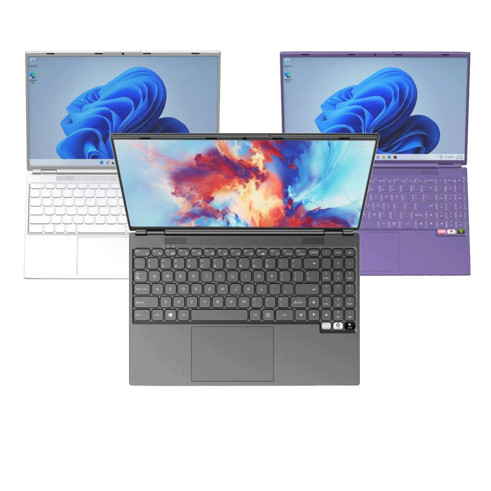 Laptop BYTEMEX BIGVIEW Intel Quadcore en Negro, Violeta y Plata 16" 8Gb Ram 512 GB SSD Nueva